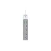 Porodo 4AC 65W 3000W Power Strip-White